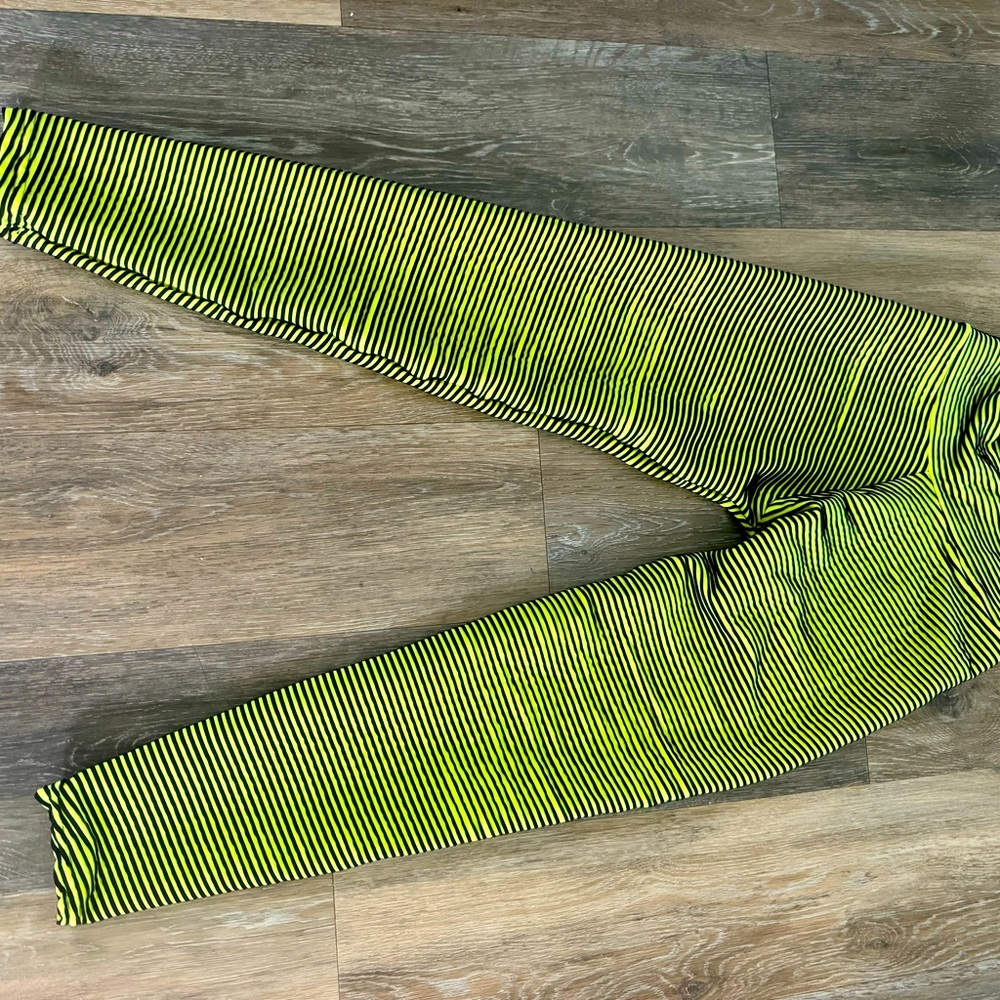 Textured stripy leggings XS